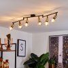 Cairns Ceiling Light antique brass, black, 6-light sources