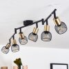 Cairns Ceiling Light antique brass, black, 6-light sources