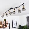 Cairns Ceiling Light antique brass, black, 6-light sources