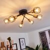 Cairns Ceiling Light antique brass, black, 6-light sources