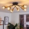 Cairns Ceiling Light antique brass, black, 6-light sources