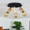Vasanello Ceiling Light Light wood, black, 3-light sources