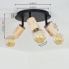 Vasanello Ceiling Light Light wood, black, 3-light sources