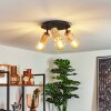 Vasanello Ceiling Light Light wood, black, 3-light sources