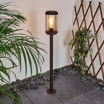 Riola path light rust-coloured, 1-light source