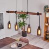 Hunouri Pendant Light Dark wood, black, 4-light sources