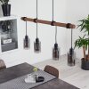 Hunouri Pendant Light Dark wood, black, 4-light sources