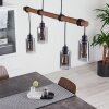 Hunouri Pendant Light Dark wood, black, 4-light sources