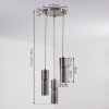 Dulcita Pendant Light matt nickel, 3-light sources