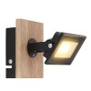 Globo JOYA Wall Light LED Light wood, black, 1-light source