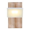 Globo JOYA Wall Light LED Light wood, white, 1-light source