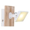 Globo JOYA Wall Light LED Light wood, white, 1-light source