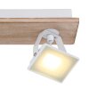 Globo JOYA Ceiling Light LED Light wood, white, 2-light sources