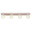 Globo JOYA Ceiling Light LED Light wood, white, 4-light sources