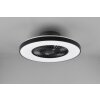 Reality Halmstad ceiling fan LED black, 1-light source, Remote control
