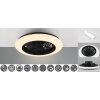 Reality Stralsund ceiling fan LED black, 1-light source, Remote control
