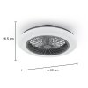 Reality Stralsund ceiling fan LED black, 1-light source, Remote control