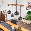 Imana Pendant Light Light wood, black, 4-light sources