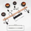 Imana Pendant Light Light wood, black, 4-light sources