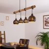 Imana Pendant Light Light wood, black, 4-light sources