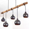 Imana Pendant Light Light wood, black, 5-light sources