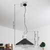 Chara Pendant Light chrome, black, 1-light source