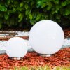 Solar light balls LED stainless steel, 2-light sources