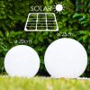 Solar light balls LED stainless steel, 2-light sources