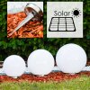 Solar globe light LED stainless steel, 2-light sources