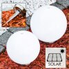 Solar light balls LED stainless steel, 2-light sources