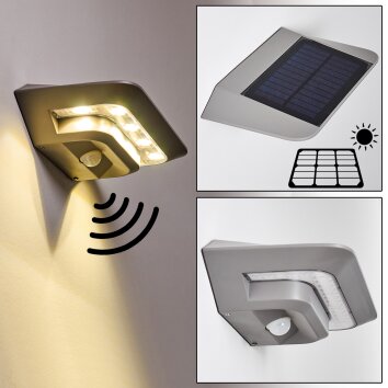 Solar light Camden LED grey, 1-light source, Motion sensor