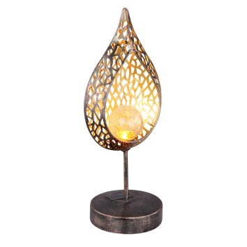 Globo SOLAR solar light LED Antique, gold, 1-light source