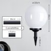 CAMPINAS globe light LED black, white, 1-light source