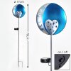 LODZ solar light blue, black, 1-light source