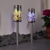 GORIZIA solar light LED stainless steel, 2-light sources, Colour changer