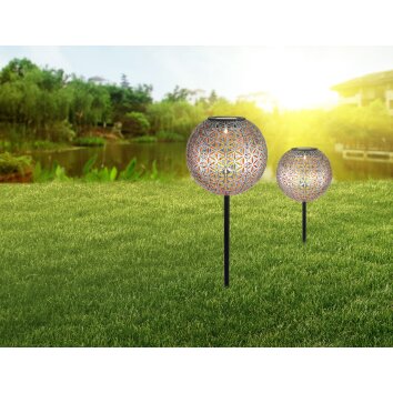 Globo solar light LED silver, 1-light source