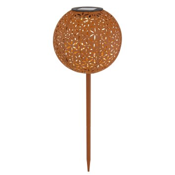 Globo solar light LED rust-coloured, 1-light source