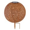 Globo solar light LED rust-coloured, 1-light source