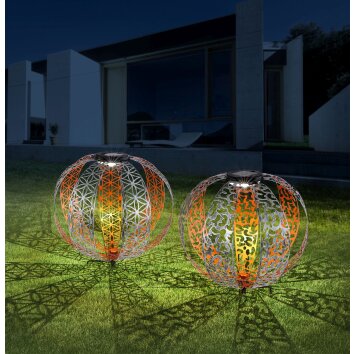 Globo solar light LED silver, 1-light source