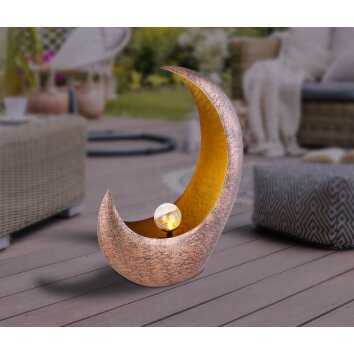 Globo solar light LED brass, 1-light source