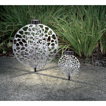 Globo solar light LED silver, 1-light source