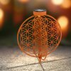 Globo solar light rust-coloured, 1-light source