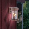 Globo solar light LED rust-coloured, 3-light sources