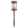 Globo solar light LED rust-coloured, 3-light sources