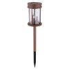 Globo solar light LED rust-coloured, 3-light sources