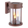 Globo solar light LED rust-coloured, 3-light sources