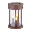 Globo solar light LED rust-coloured, 3-light sources