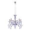 Globo BAYA chandelier chrome, white, 5-light sources