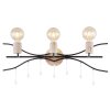 Globo NOLE Wall Light Light wood, black, 3-light sources