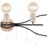 Globo NOLE Wall Light Light wood, black, 3-light sources